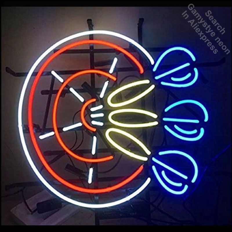 Board Game Youtube - Bohlam Neon Kaca Papan Dart Tampilan