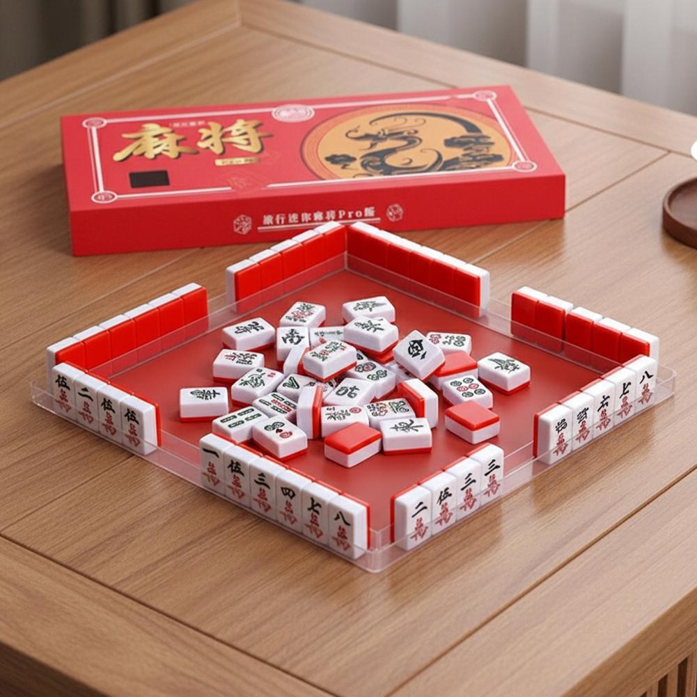 Board Game Box - Set Mahjong Mini Portabel untuk Perjalanan