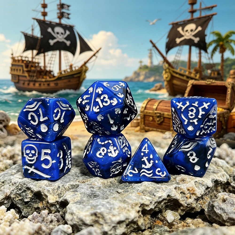 Board Game Pirates - 7 Buah/Set Set Dadu Bertema Bahari