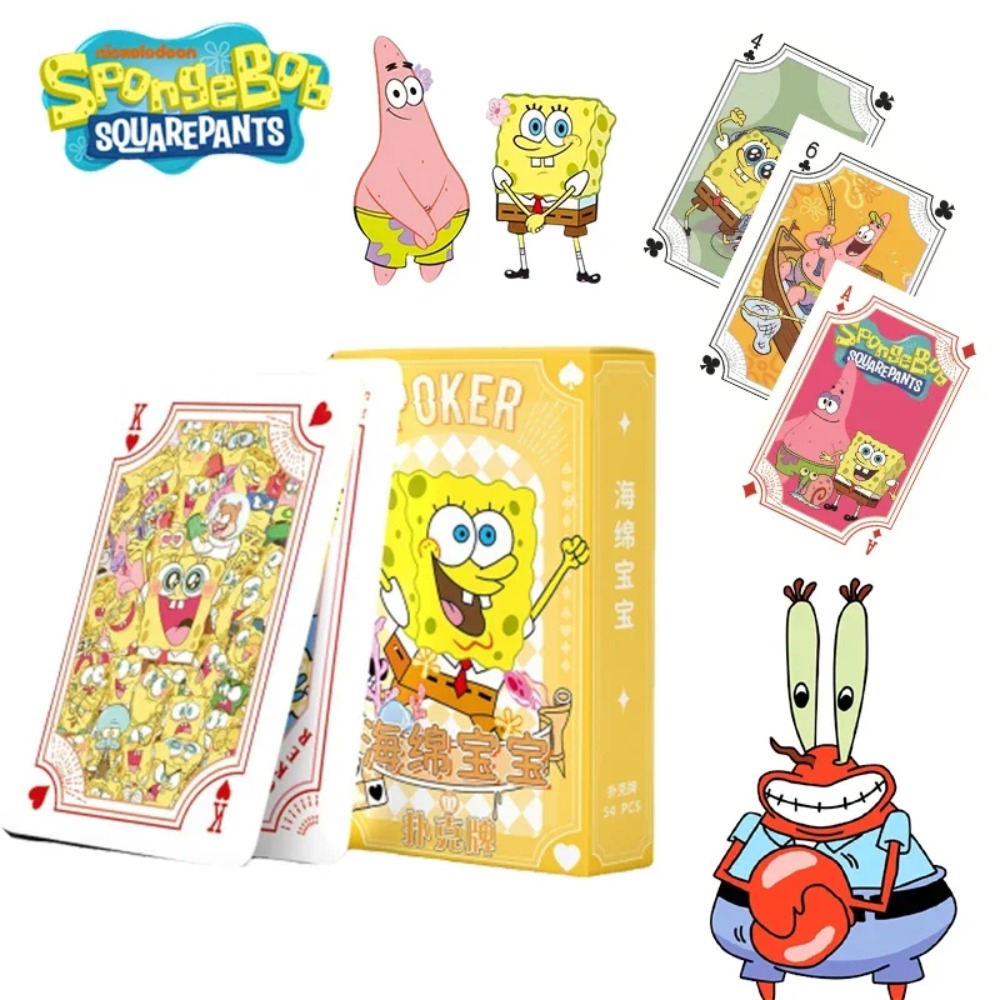 Board Game Box - 54 Lembar/kotak Kartu Poker Anime SpongeBob