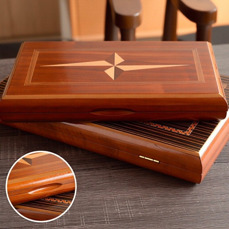 Board Game Zenith - Backgammon Kayu Solid 11-19 Inci Set