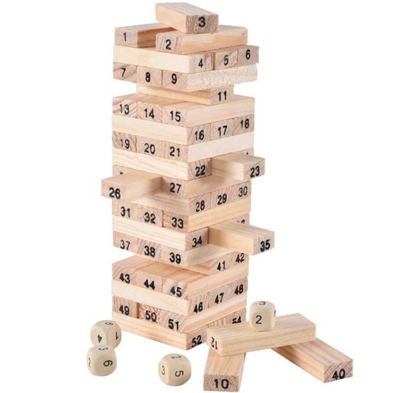 Board Game Monopoli - 54 Buah Blok Bangunan Mainan Lucu