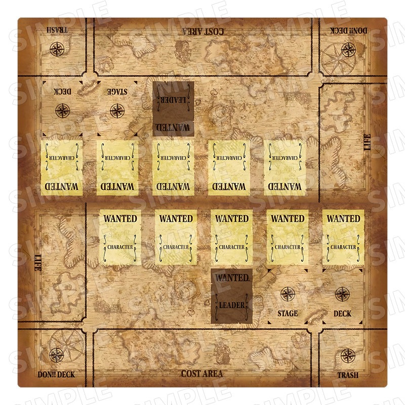 Board Game Pirates - Alas Permainan Kartu OPCG 600X600mm Baru,