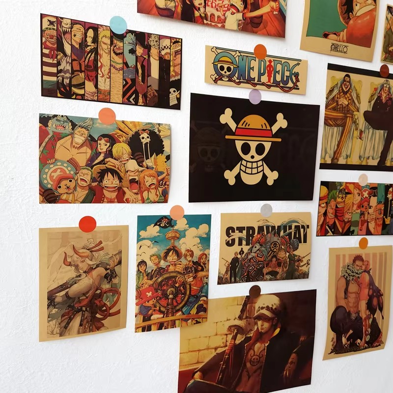 Board Game Pirates - 21Pcs Poster Anime One Piece Vintage