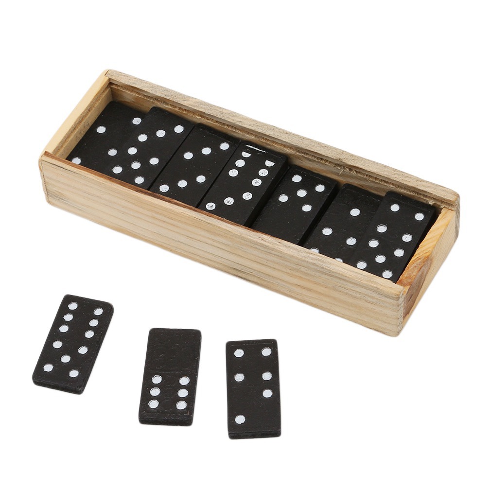 28 buah kotak kayu domino hita - Board Game Monopoli ulasan dan harga