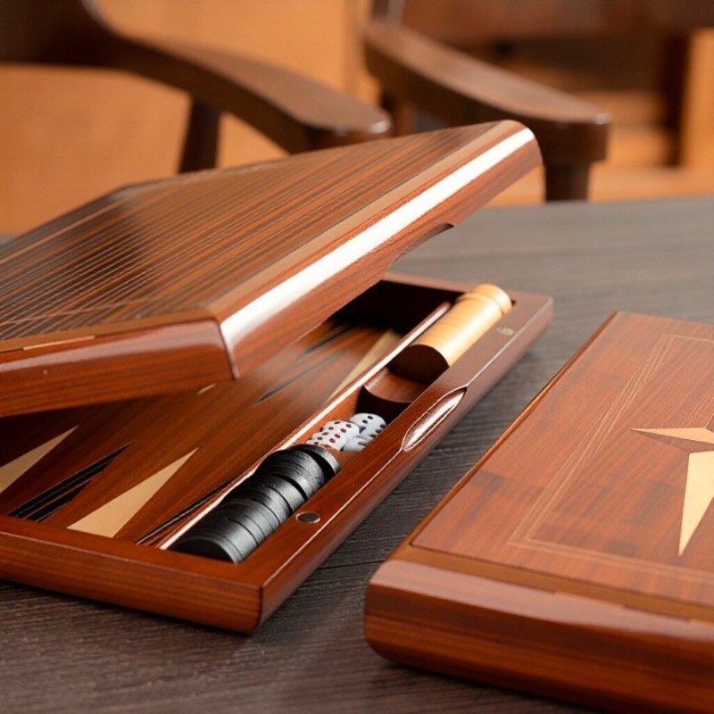 Backgammon Kayu Solid 11-19 In - Board Game Zenith ulasan dan harga