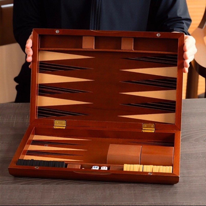 Backgammon Kayu Solid 11-19 In - Board Game Zenith ulasan dan harga