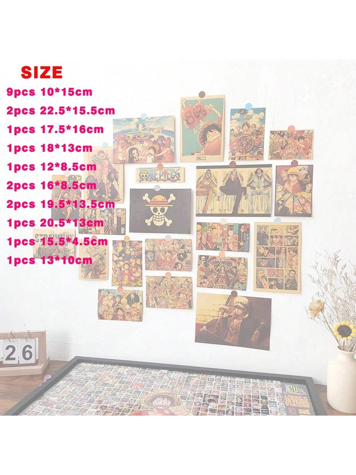 21Pcs Poster Anime One Piece V - Board Game Pirates ulasan dan harga