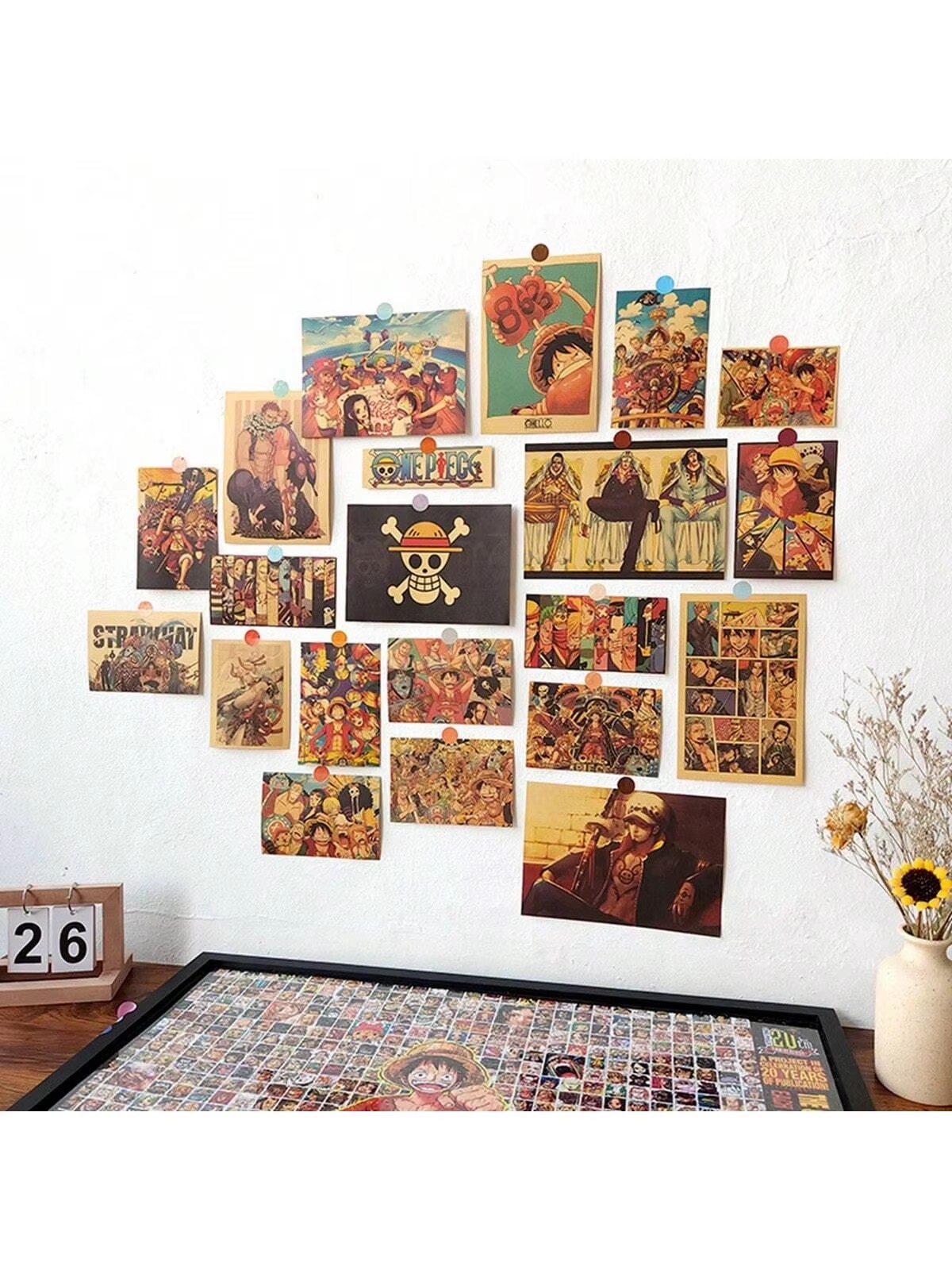 21Pcs Poster Anime One Piece V - Board Game Pirates ulasan dan harga